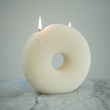 Hollow Candle / Bendy Candle/ O shaped candle / Donut Pillar Candle / Sculptural Candle /Geometric Pillar Candle/ Abstract Candle 