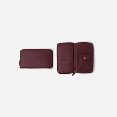 Tall Coupe Leather Wallet in Barbera