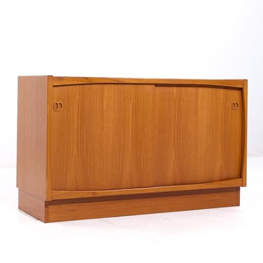 Mid Century Danish Teak Sliding Door Cabinet - mcm 