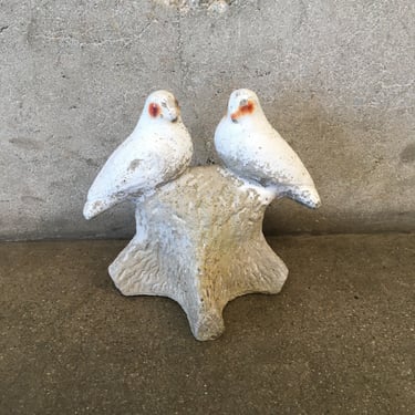 Vintage Cement Love Birds