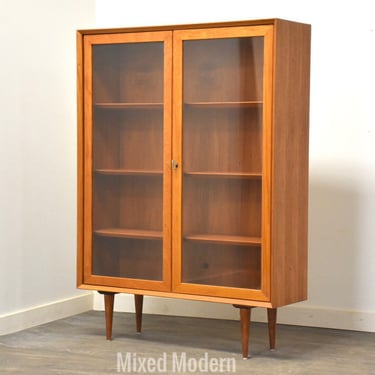 Danish Teak Bookcase Display Cabinet 
