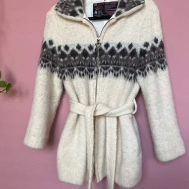 VTG 70s/80s Wool Knit Fleece Jacket 