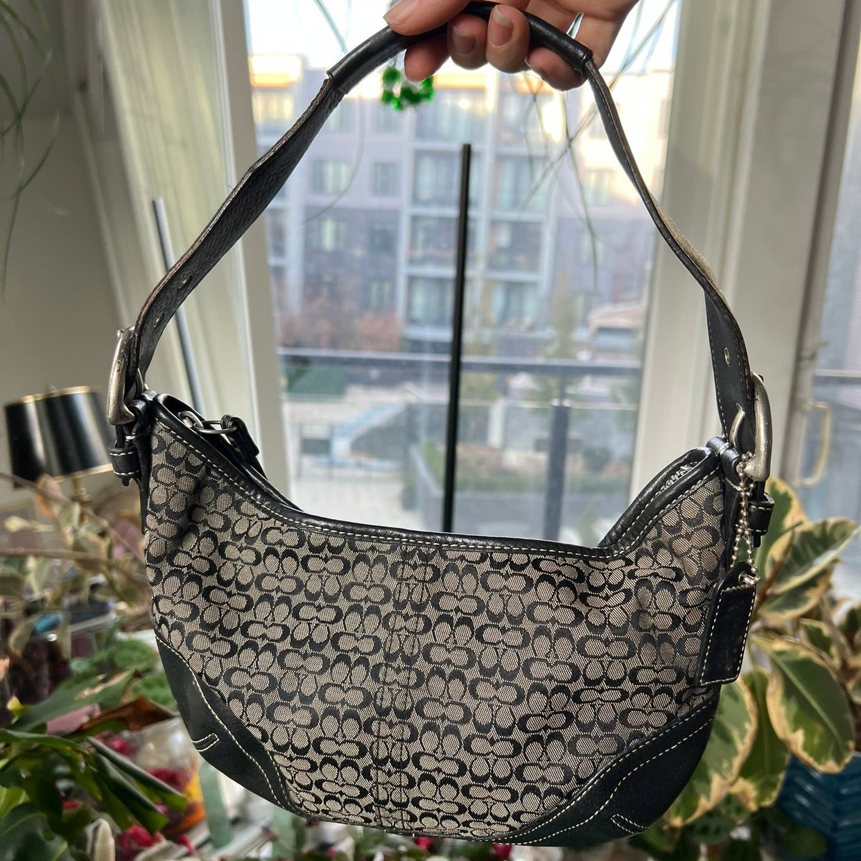 Vintage 2004 Coach Signature Soho Black Monogram Bag | Elektra 
