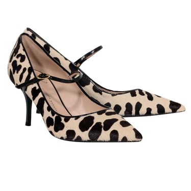 Giuseppe Zanotti - Beige & Brown Print Calf Hair Heels Sz 9