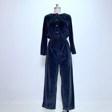 Grey Velour Vintage Jumpsuit from Best Dressed Alaska Collection