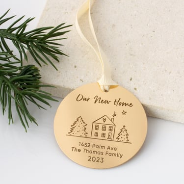 Personalized New Home Ornament • New House Ornament • New Home Christmas Ornament • Housewarming Gift • Custom Gift Tag Ornament 
