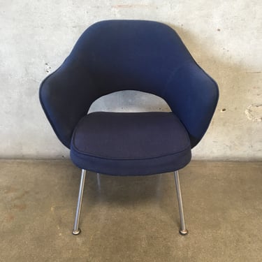 Vintage Dark Blue Knoll Saarineen Executive Chair