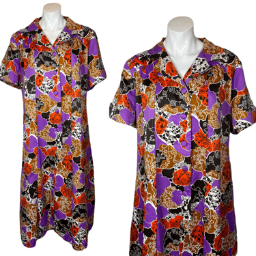 1970's Funky Print Dress Size XXL