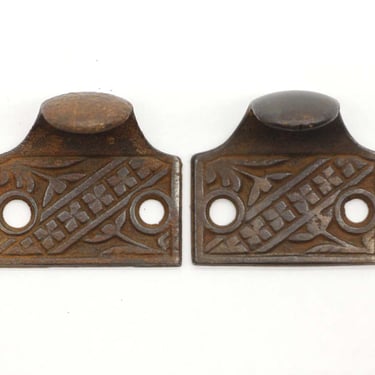 Pair of 1.375 in. Cast Iron Aesthetic Window Sash Lifts