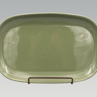 Bauer Pottery Monterey Moderne Olive Green Serving Platter | Vintage California Pottery Mid Century Modern Dinnerware 