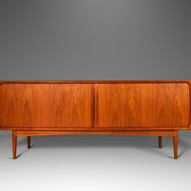 Danish Modern Tambour Door Credenza in Teak by Bernhard Pedersen for Bernh. Pedersen & Søn, Denmark, c. 1960's 