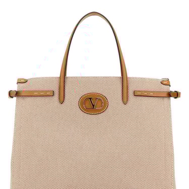 Valentino Garavani Women Two-Tone Canvas Antibes Shopping Bag