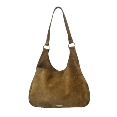 Prada Brown Suede Shoulder Bag