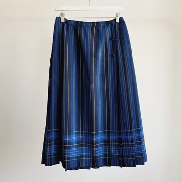 Azul Tartan Fringed Wrap Skirt