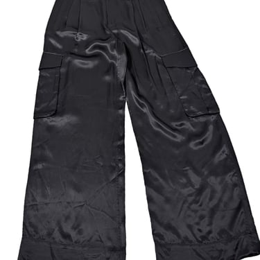 Equipment - Black Satin Cargo Dress Pants Sz 6