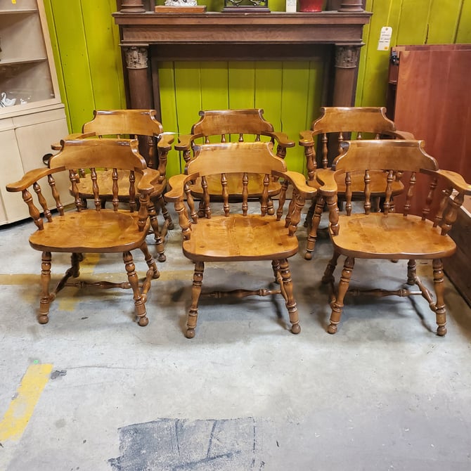 Set of 6 Ethan Allen Captain's Chairs