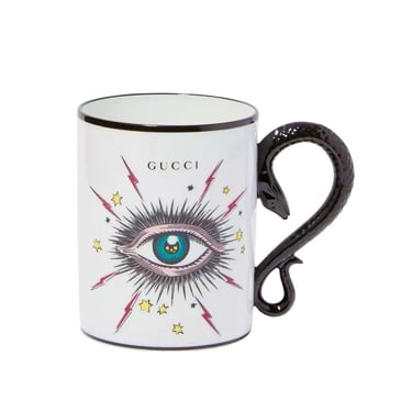 GUCCI-NWT Gucci Star Eye Porcelain Mug W/ Lid