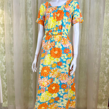 1960's Lilly Pulitzer Sunshine Flowers Jersey Knit Dress