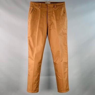 AMI by ALEXANDRE MATTIUSSI Size M Brown Twill Cotton Tapered Casual Pants