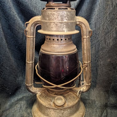 Vintage Dietz Kerosene Lantern with Red Lense