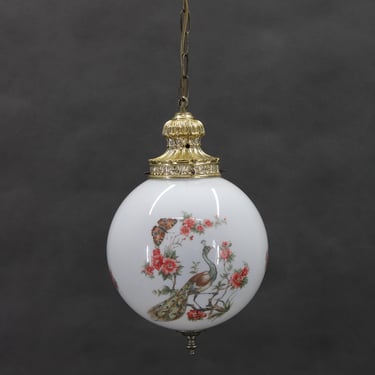 1970s Glass Pendant Light, Czechoslovakia / Mid-century / Light / Vintage Light / 