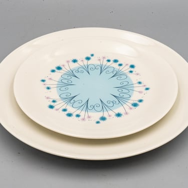 Dinner or Salad Plates, Iroquois Impromptu Garland | Ben Seibel Design | Vintage Mid Century Modern Designer Dinnerware 