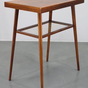 1960s Side Table in Oak Finish , Czechoslovakia / Mid-century / Vintage Table / 