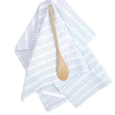 Modern Gray Linen Tea Towel 