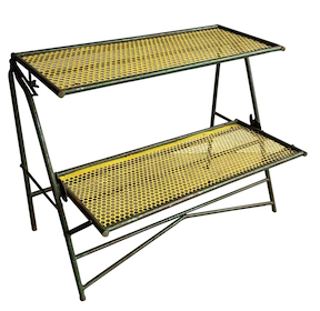 Steel Folding Shelves, France, 1950’s (Two Available)