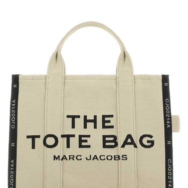 Marc Jacobs Women Beige Canvas The Tote Shopping Bag