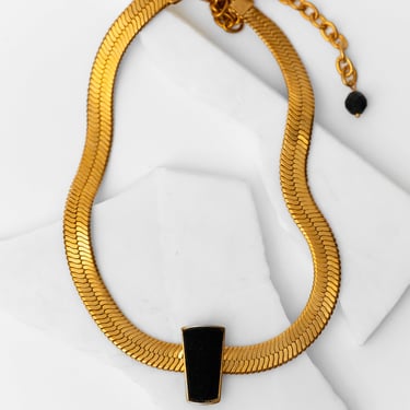 Petite Gold Plated Suede Choker