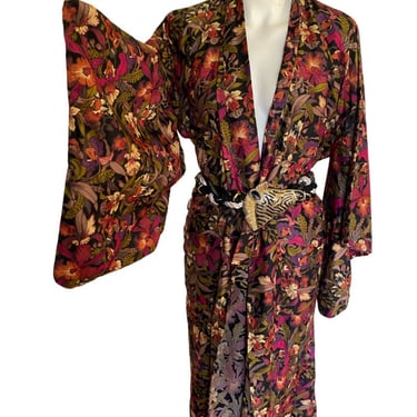 Vintage Dragon kimono made in Japan Dragon Kimono Robe free fit size s m l 