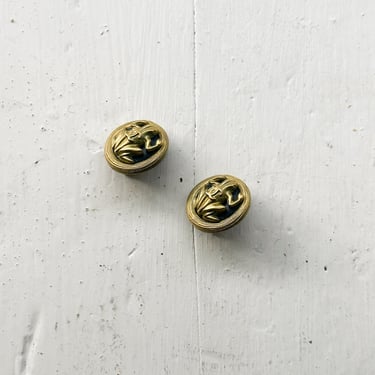 1994 Chanel Frog Coin Clip Earrings 