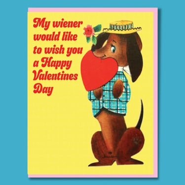 Wiener Dog Valentine's Day Card