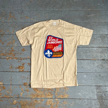 Vintage 1983 World Boy Scouts Jamboree Shirt Alberta 