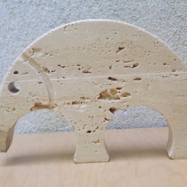 Small Travertine Anteater Table Sculpture Paperweight by Fratelli Manelli for Raymor 