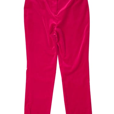 Theory - Hot Pink Velvet Side Slit Pants Sz 4