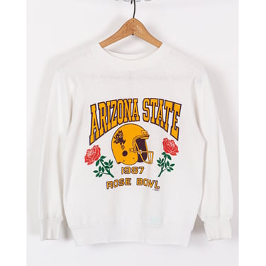 1987 Arizona State Rose Bowl Sweatshirt - Men's Small Short, Women's Medium | Vintage 80s Sun Devils ASU University Football Crewneck 