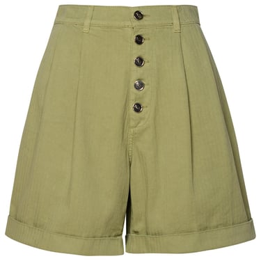 Etro Green Cotton Shorts Women