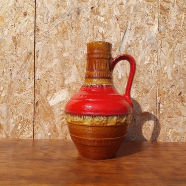 XL KIL Floor Vase/Vintage Ceramic Floor Vase/Kil Liboje/Glazed Vase With Handle/Vintage Jug/MCM Floor Vase/Floor Pottery/Yugoslavia/60's 