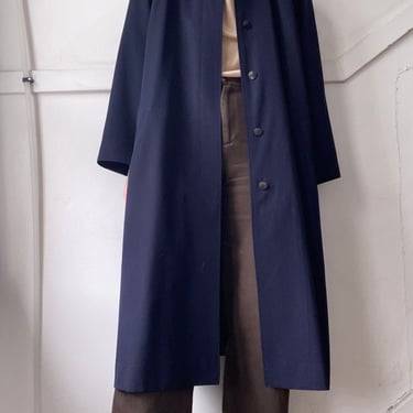 vintage navy wool Bill Blass winter overcoat US 8 