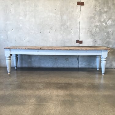 Large Antique Early 1900's Rustic Farm Table