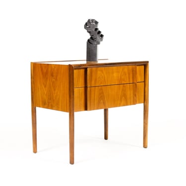 Danish Modern / Mid Century Walnut Nightstand / Chest — Barney Flagg for Drexel Parallel 