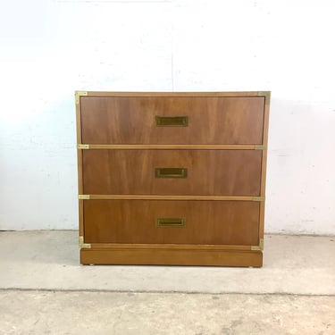 Vintage Three Drawer Campaign Chest 