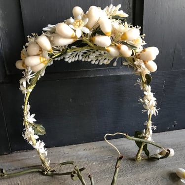 1920s Wedding Tiara, Wedding Couronne, Boutonnière, Wax  display picture 3