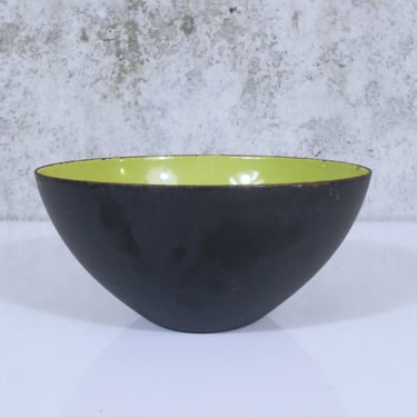 Krenit Avocado Enamel Bowl (Small) - Vintage Enamel Bowl from Denmark 