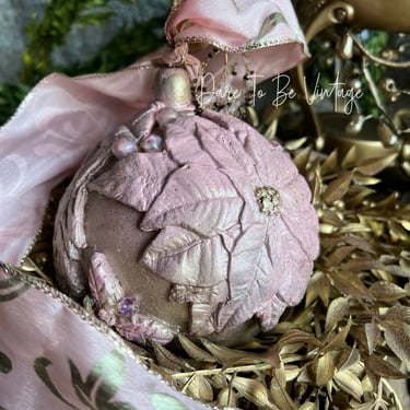 Pink Pastel Christmas Ornament ~ Glam Style Holiday Décor ~ Ornament Decorations ~ Mantel Decorations ~ Handmade ~ Christmas Table Setting 