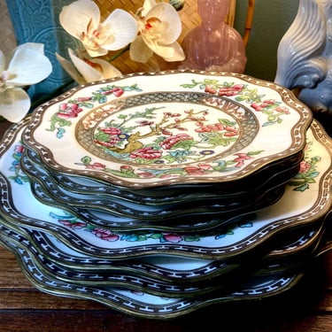 Coalport England Indian Tree Plates Service for Four 