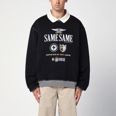 Martine Rose Black Polo Sweatshirt With Print Men