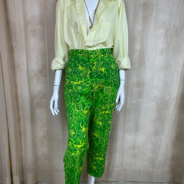 1960's Lilly Pulitzer Griffin Print Pants